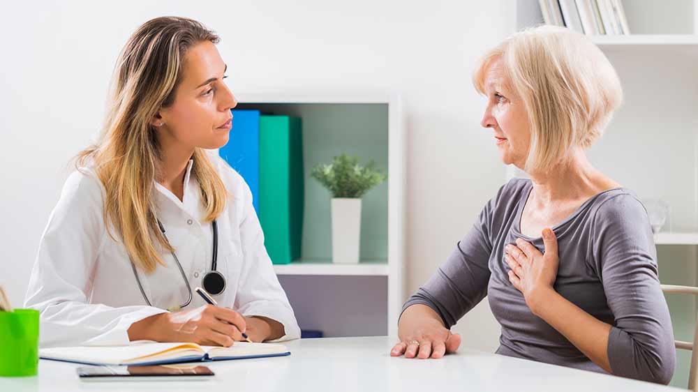 patient describing medical anxiety with doctor